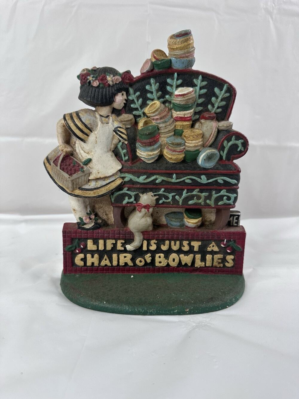 Mary Engelbreit Door Stop Bookend Chair Of Bowlies Cast Iron Midwest Cannon